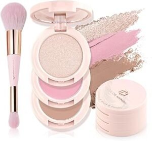 Color Nymph 3 Colors Contour Blush Highlighter Makeup Palette