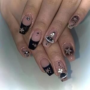 Matte Black Press On Nails