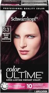 Schwarzkopf Color Ultime Hair Color, 3.3 Amethyst Black