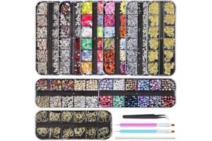 Artdone 9 Boxes Nail Rhinestones Kit
