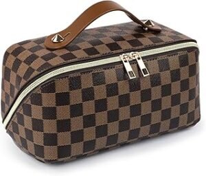 Leather Travel Makeup Bag