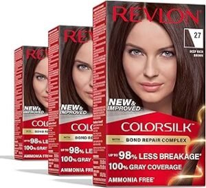 Revlon ColorSilk with Bond Repair Complex, 27 Deep Rich Brown