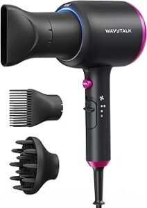 Wavytalk Hair Dryer with Diffuser, Blown Away Ionic Hair Dryer for Curly Hair