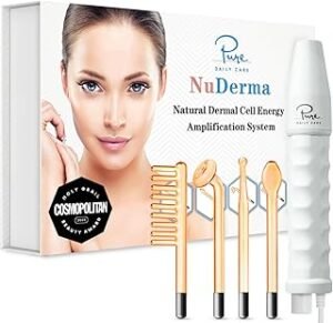 NuDerma Handheld Skin Therapy Wand Machine w/Neon