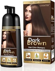 Dark Brown Hair Dye Shampoo for Gray Hair