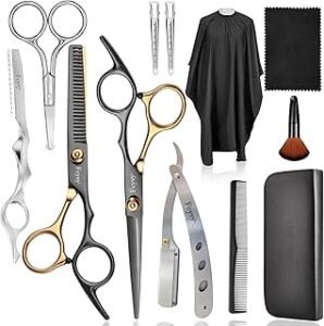 Fcysy Professional Hair Cutting Scissors Thinning Shears Kit