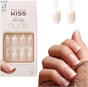 KISS Salon Acrylic Press On Nails, Nail Glue Included, Breathtaking
