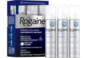 Men's Rogaine 5% Minoxidil Foam for Hair Regrowth